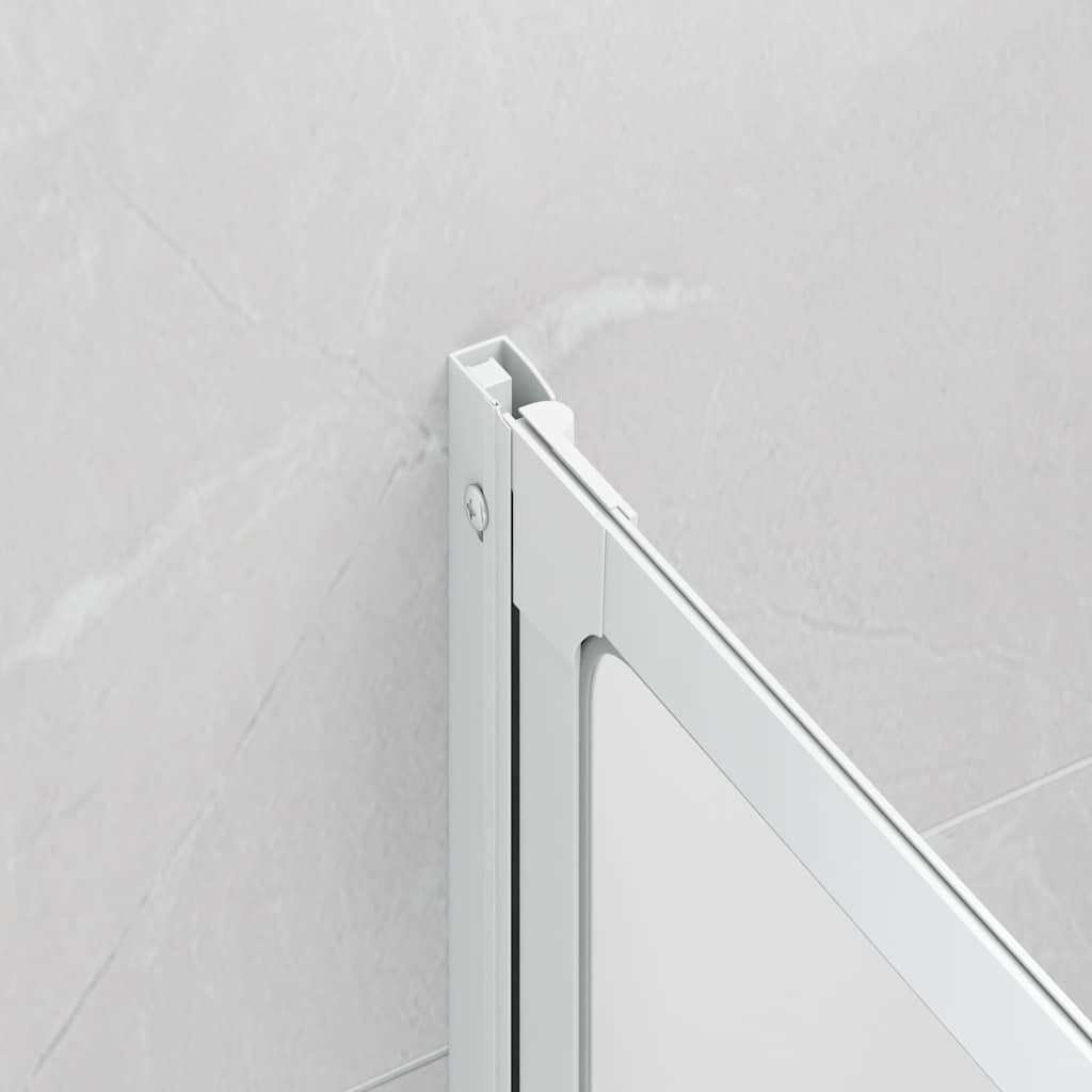 Badekaravskjerming 141 x 132 cm 3 Sammenleggbare Paneler