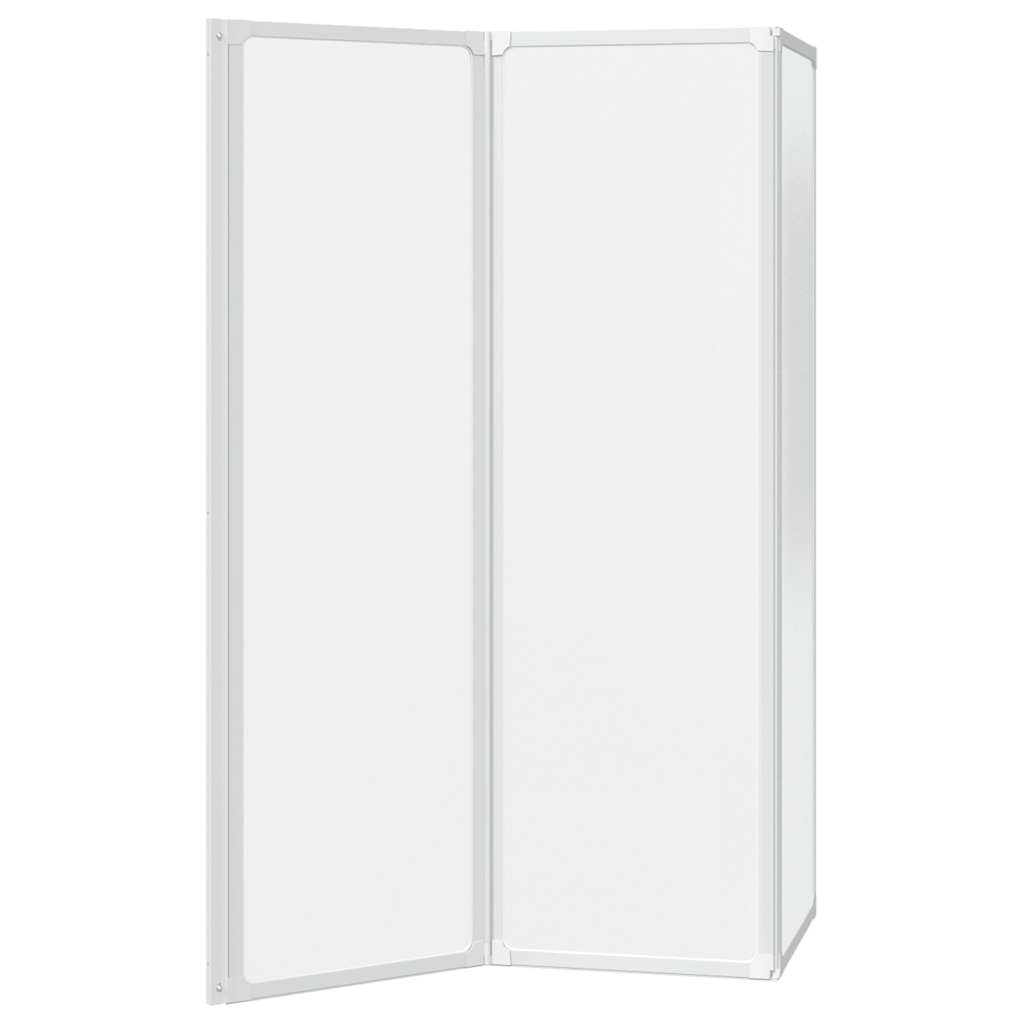 Badekaravskjerming 141 x 132 cm 3 Sammenleggbare Paneler