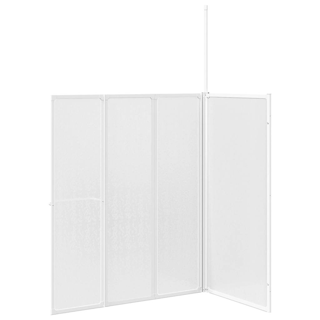 Dusj- og badeskjerm L-formet 70x120x137 cm 4 paneler sammenleggbar vidaXL