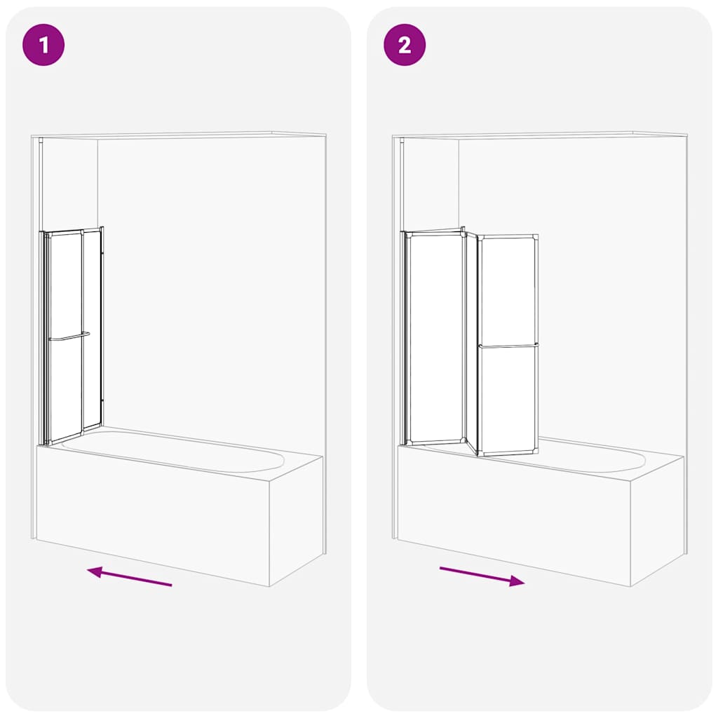 Dusj- og badeskjerm L-formet 70x120x137 cm 4 paneler sammenleggbar vidaXL