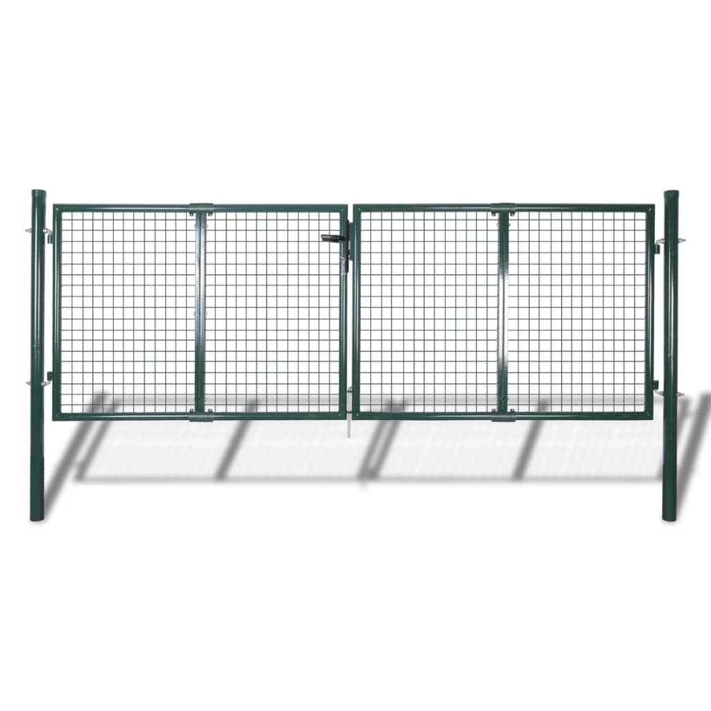 Hagegrind med nettinggjerde dør vegggitter 300x75 cm
