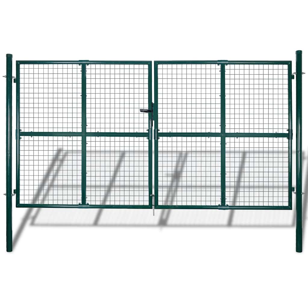 Hagegrind med nettinggjerde dør vegggitter 300x175 cm vidaXL