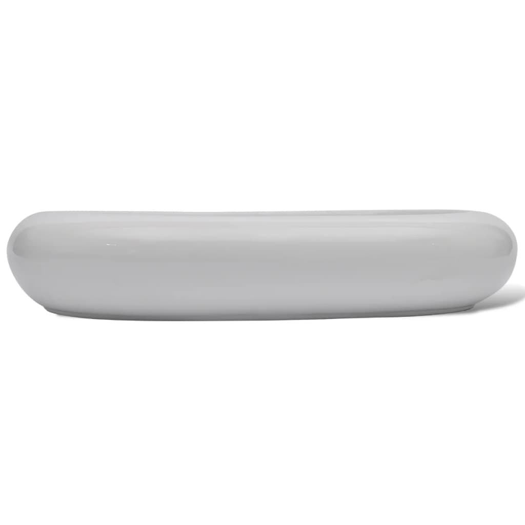 Luksus Keramisk Vask Oval Hvit 63 x 42 cm