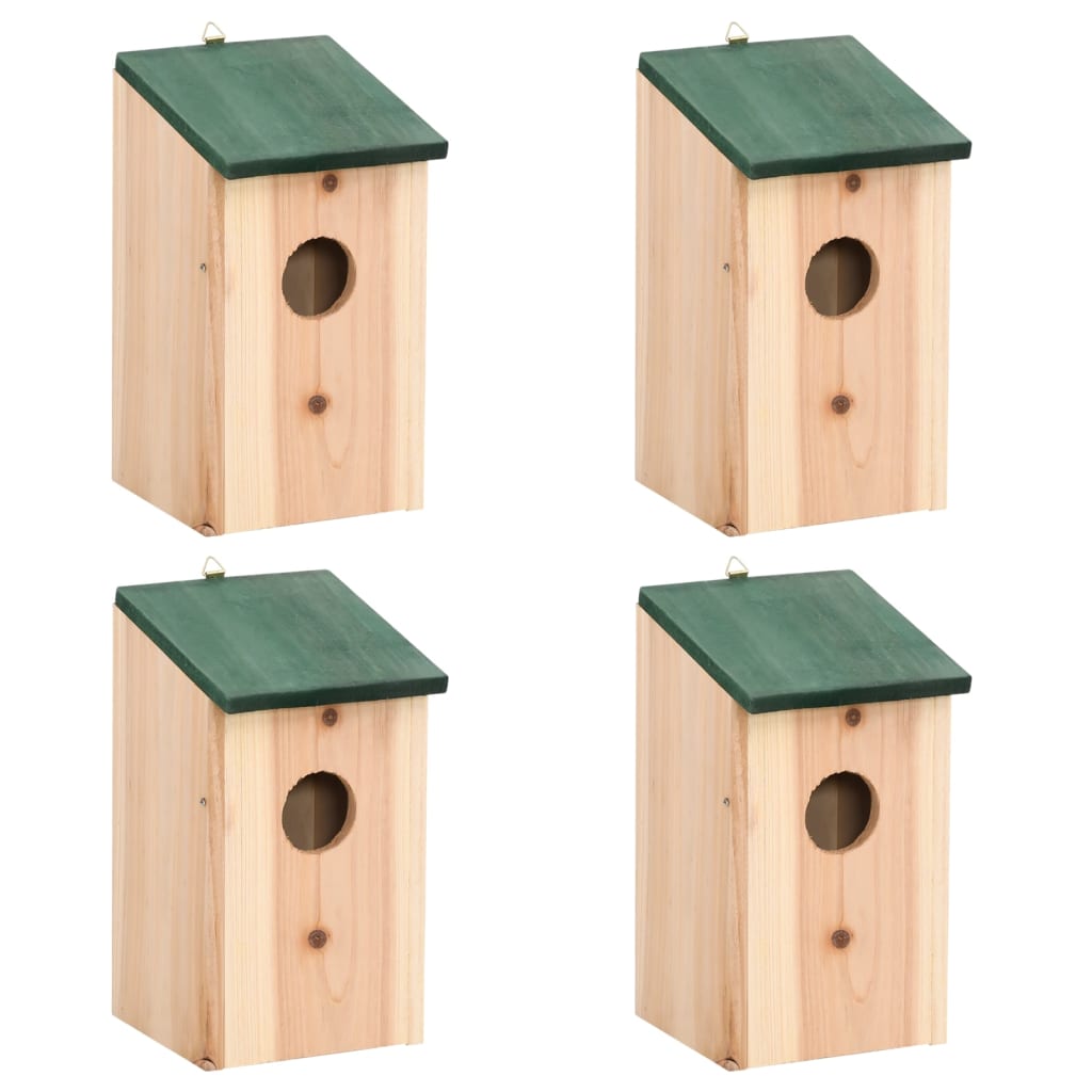 Fuglehus 4 stk tre 12x12x22 cm vidaXL