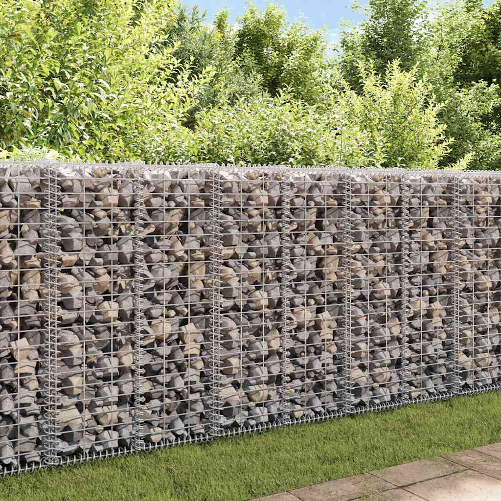 Gabionkurv med lokk galvanisert tråd 100 x 30 x 30 cm