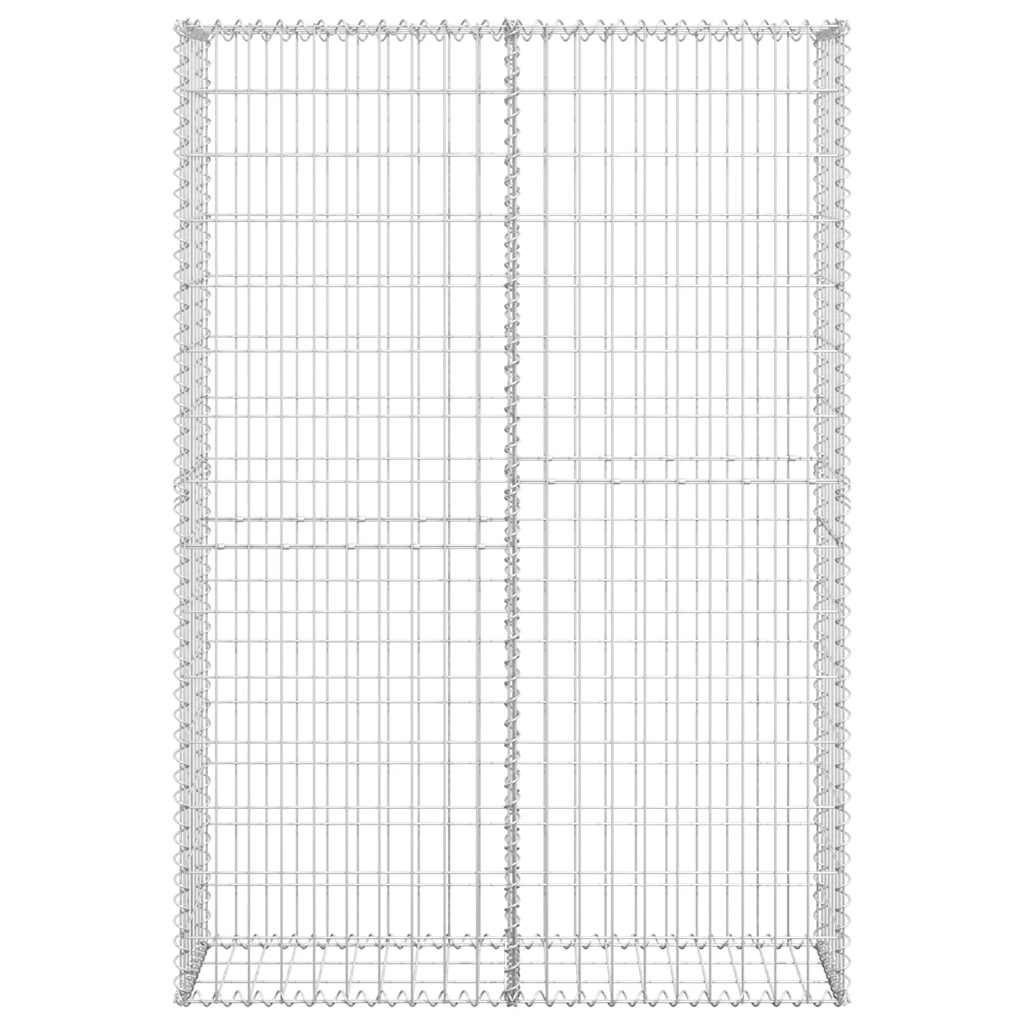 Gabionkurv med lokk galvanisert tråd 150 x 100 x 30 cm
