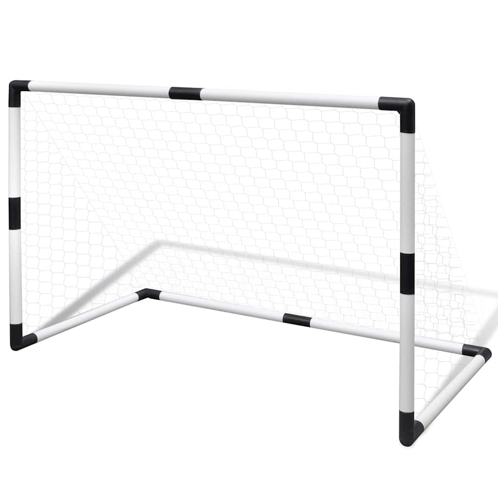 Minifotballmålsett med stolper og nett 2 stk for barn 91,5x48x61 cm