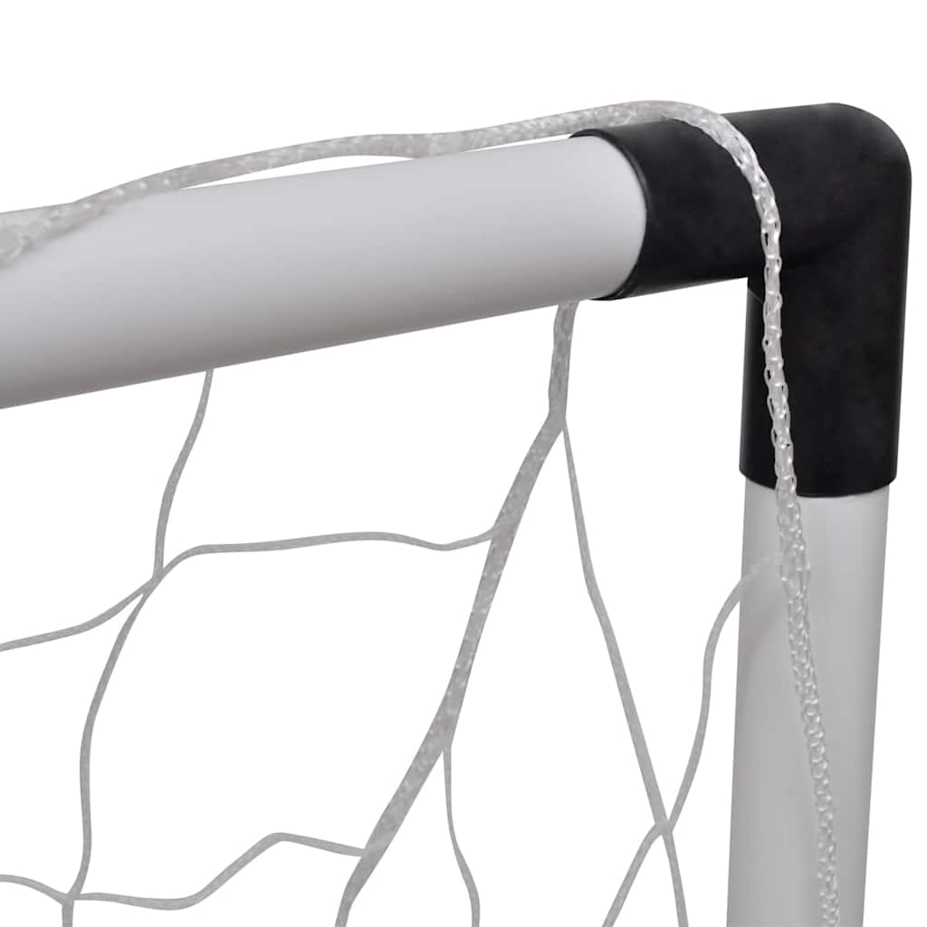 Minifotballmålsett med stolper og nett 2 stk for barn 91,5x48x61 cm