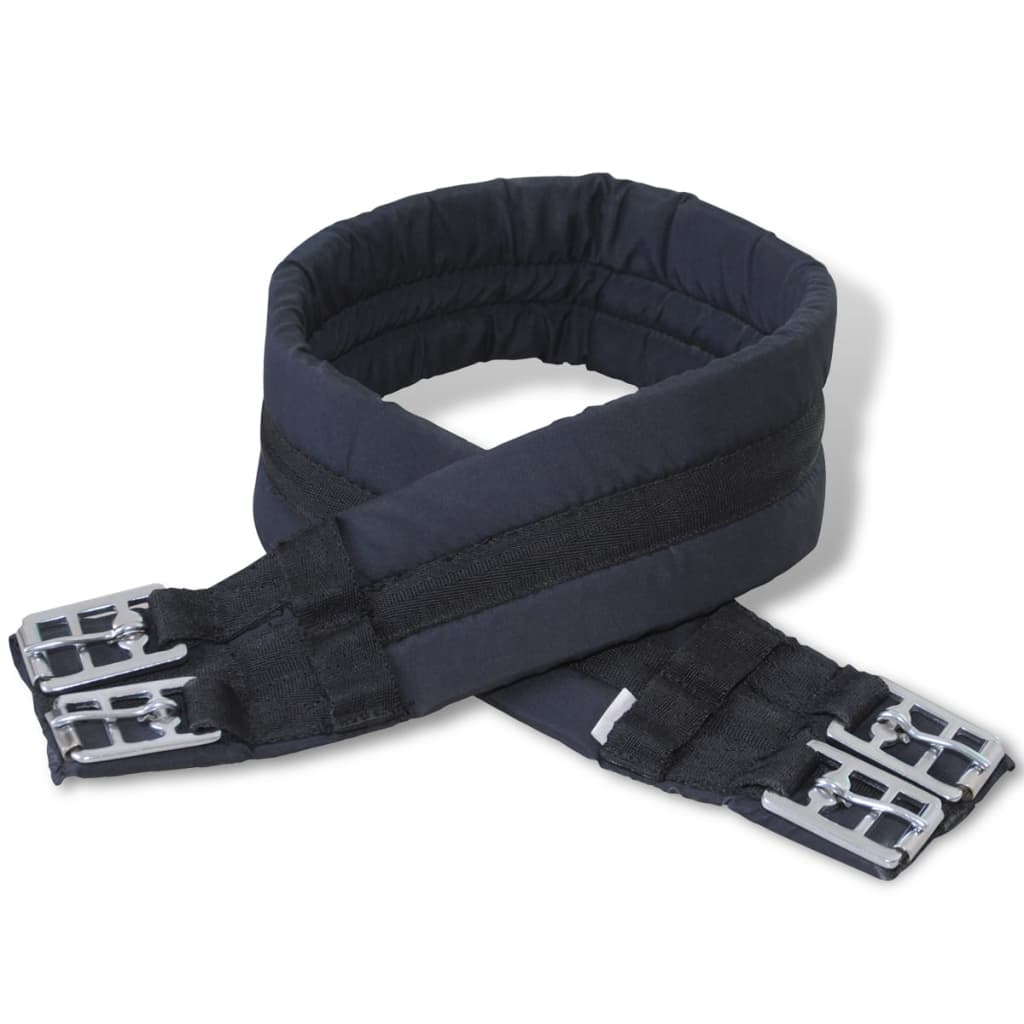Hestesal sett 18 cm, ekte lær, svart, størrelse 17,5”