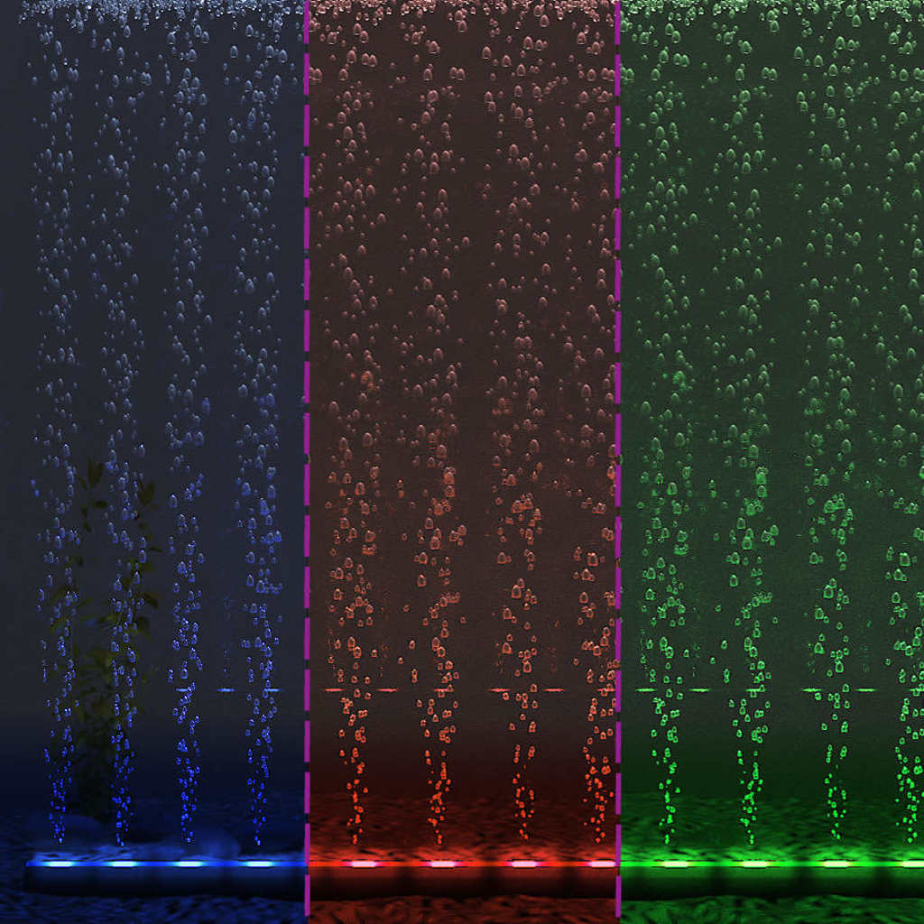 Boblelampe for akvarium RGB 56,5 cm vidaXL