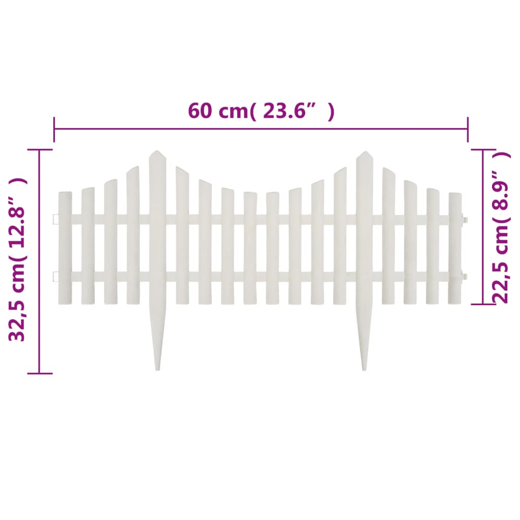Plenkanter 17 stk / 10 m hvit