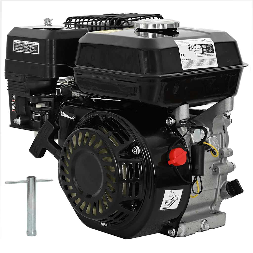 Bensinmotor 6,5 HK 4,8 kW svart