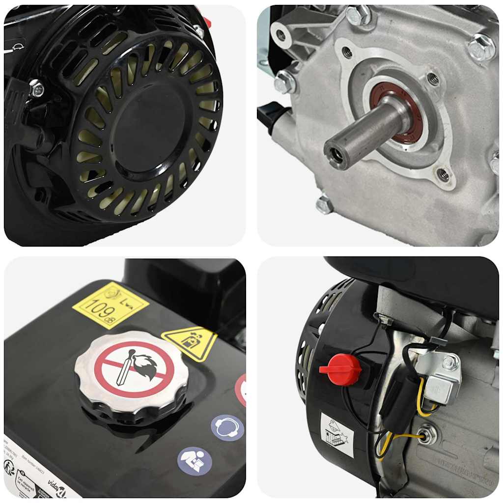 Bensinmotor 6,5 HK 4,8 kW svart