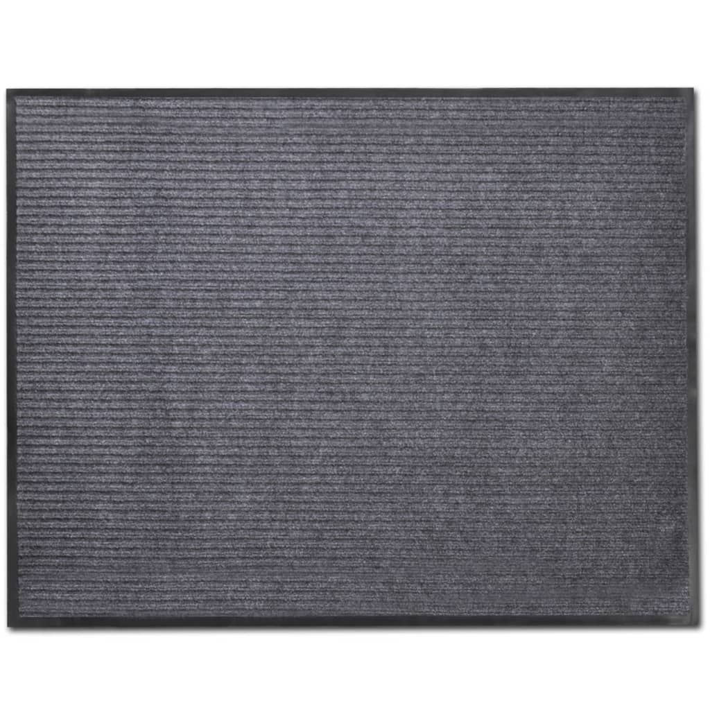 Dørmatte grå 90 x 60 cm PVC