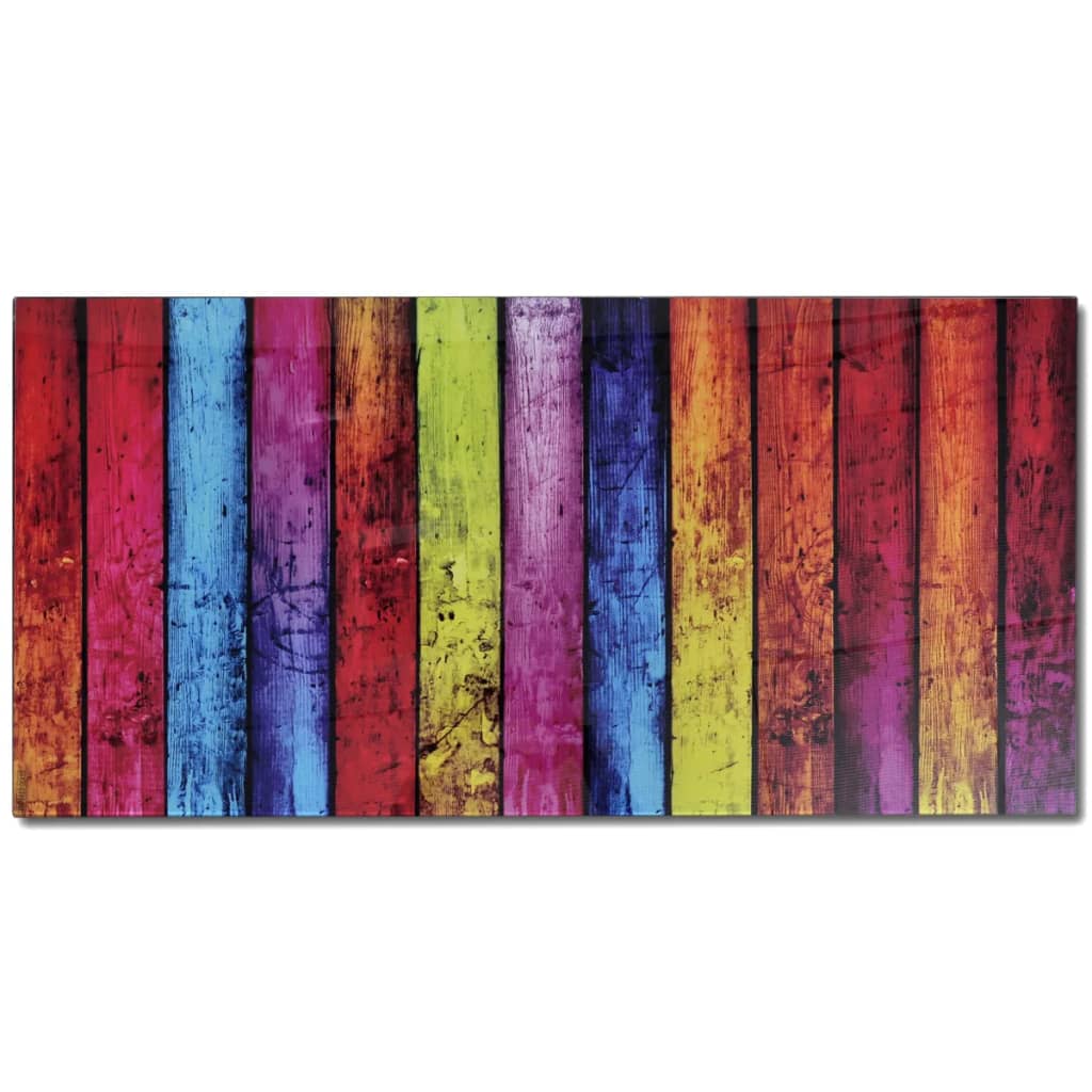Salongbord med regnbueprint glassplate vidaXL