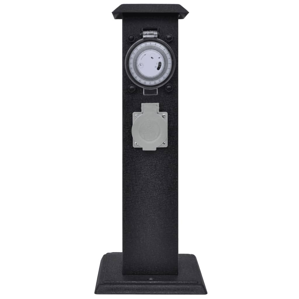 Hagestrømkontakt svart med timer