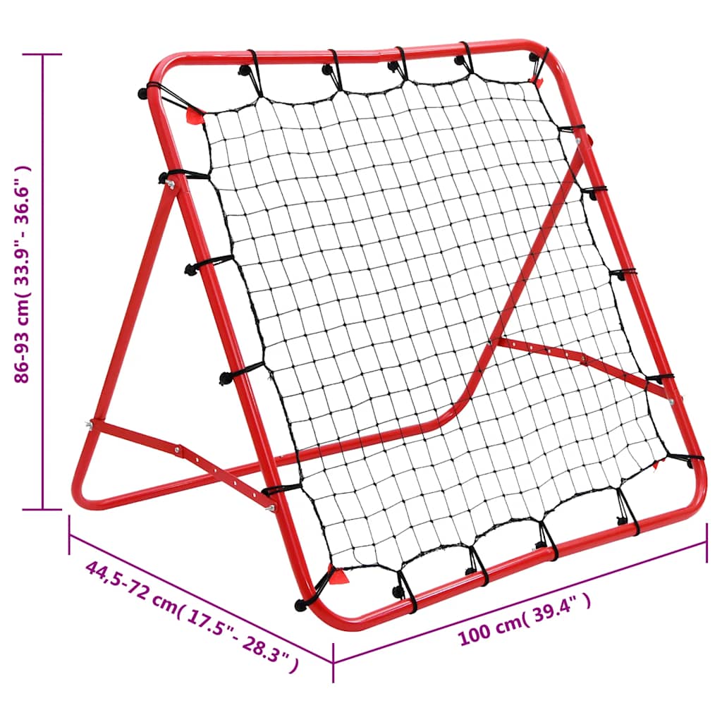 Justerbar Fotball Returnett Rebounder 100 x 100 cm