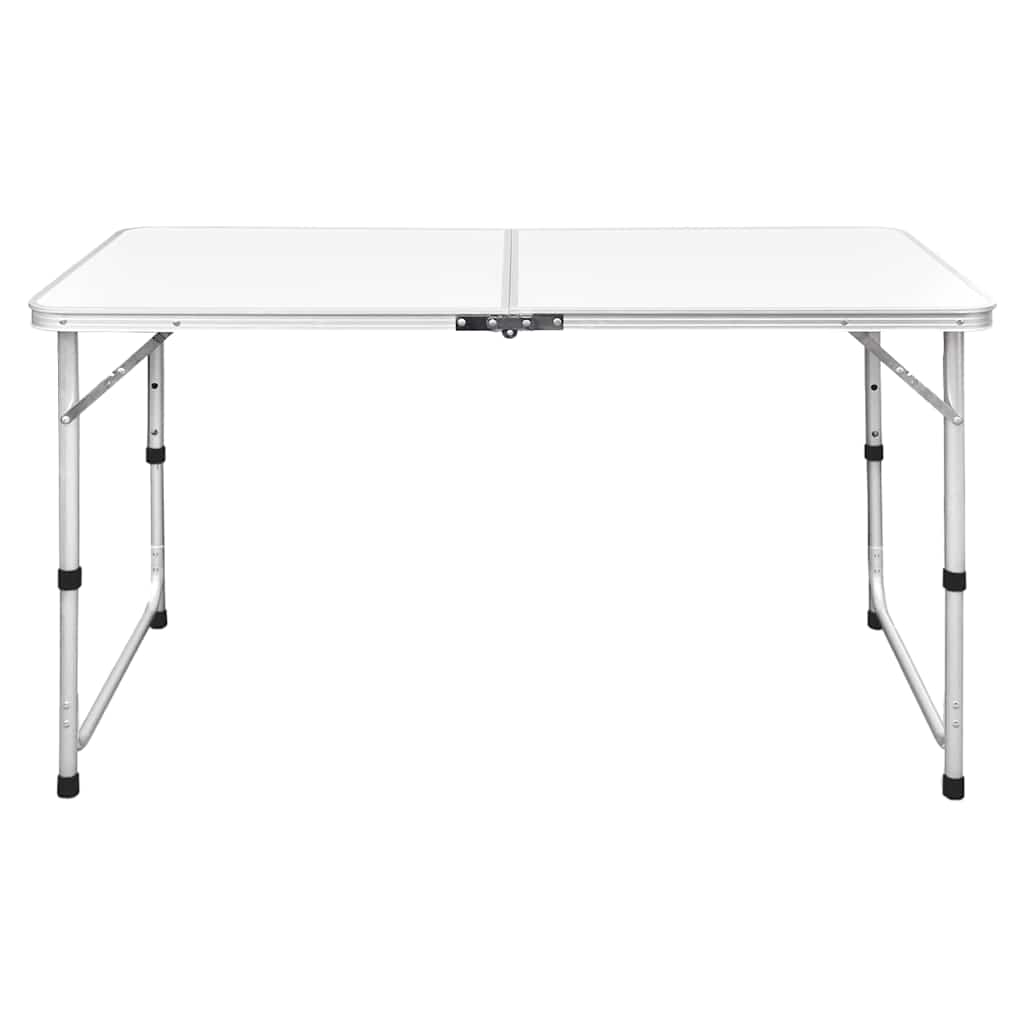 Sammenleggbart campingbord høydejusterbar aluminium 120x60 cm vidaXL