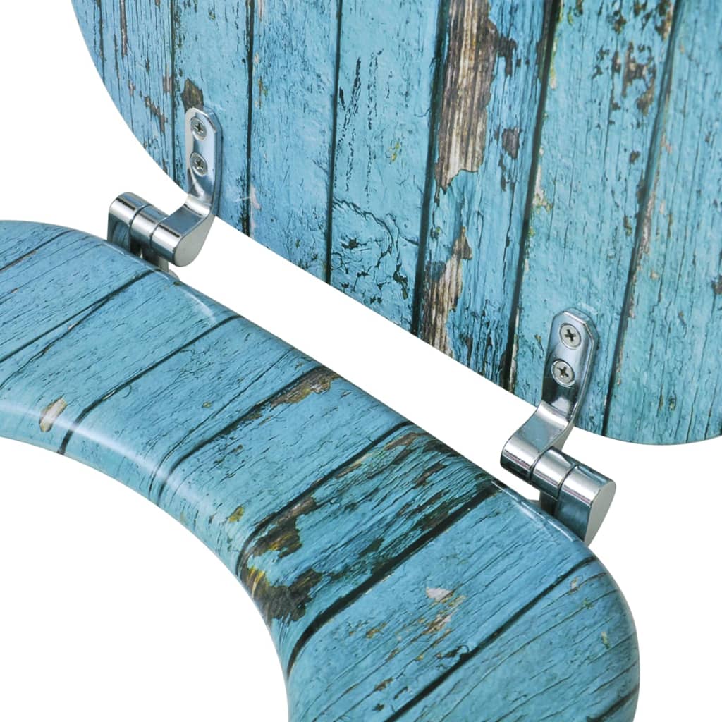Toalettsete med MDF Lokk Gammelt Treverk Design