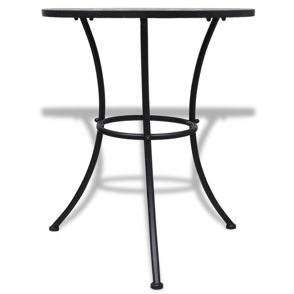Bistrobord terrakotta og hvitt 60 cm mosaikk