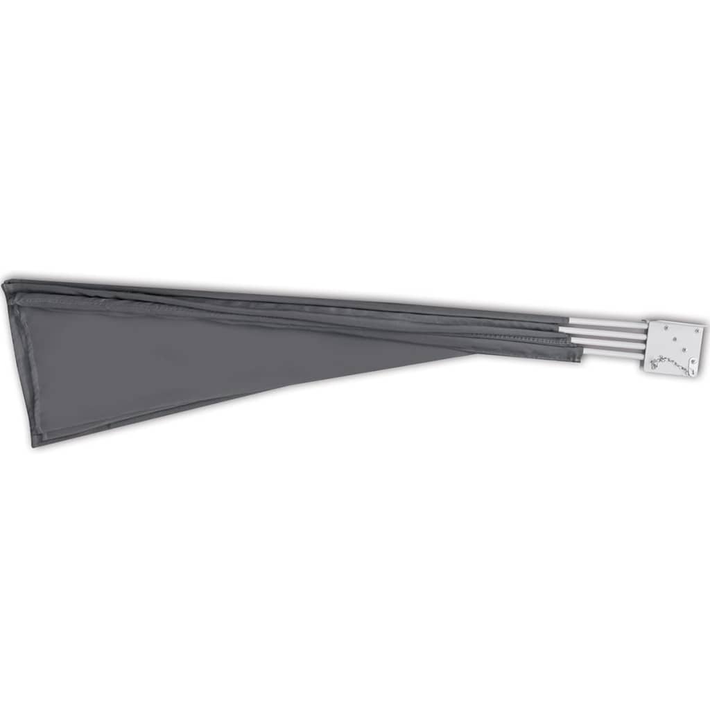 Sammenleggbar sidemarkise for balkong grå 210x210 cm