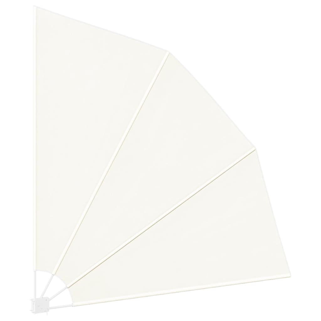 Sammenleggbar sidemarkise for balkong krem 210x210 cm