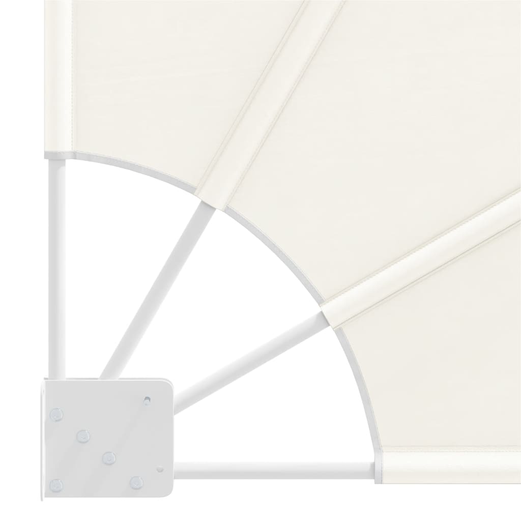 Sammenleggbar sidemarkise for balkong krem 140x140 cm