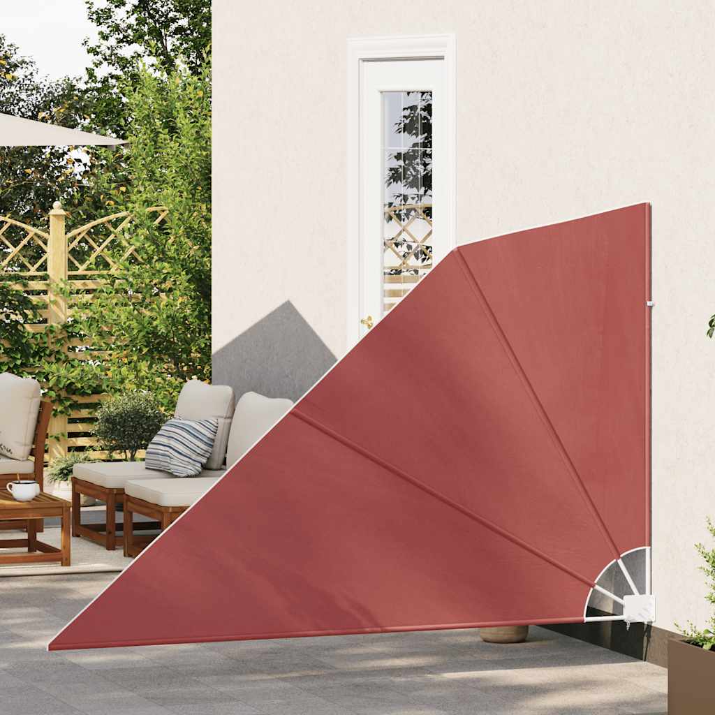 Sammenleggbar sidemarkise for balkong terrakotta 160x240 cm