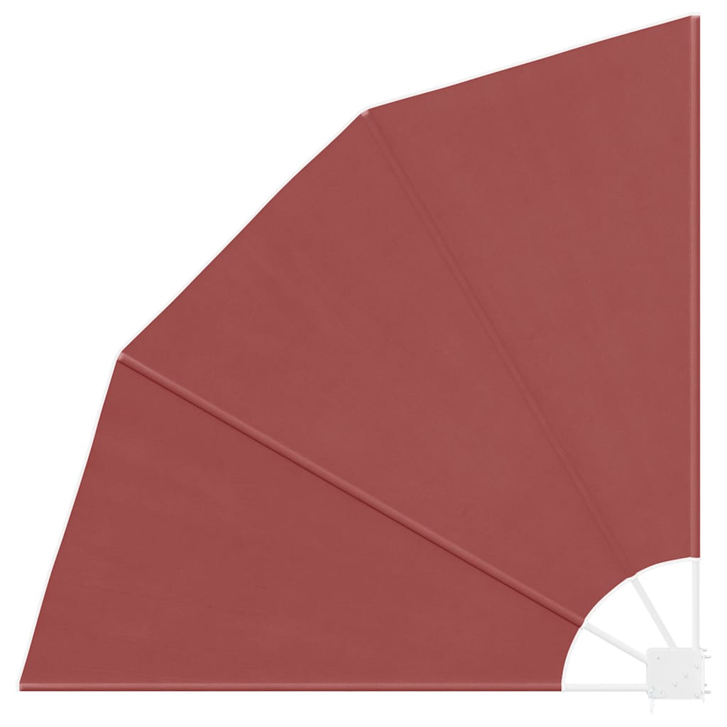 Sammenleggbar sidemarkise for balkong terrakotta 140x140 cm