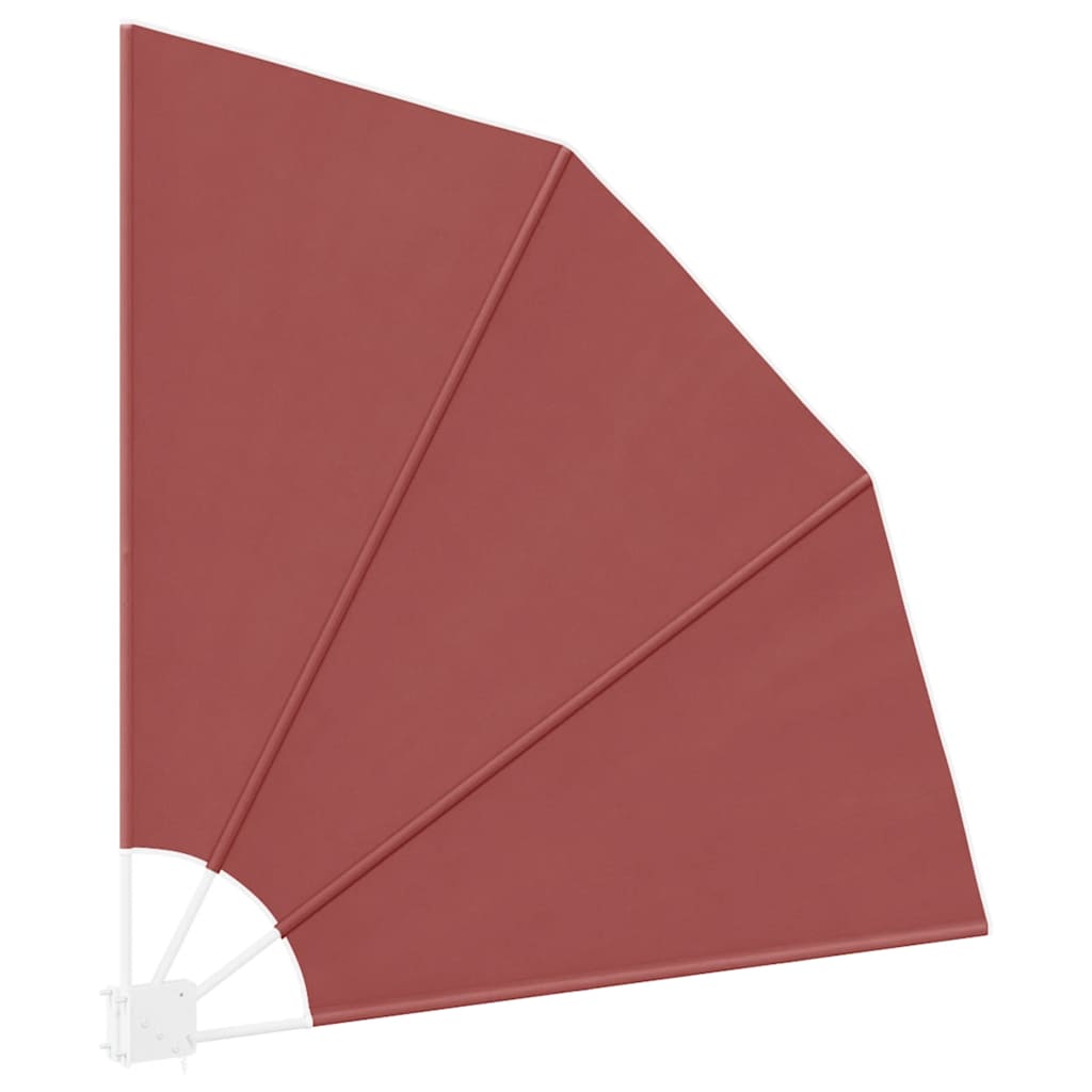 Sammenleggbar sidemarkise for balkong terrakotta 140x140 cm