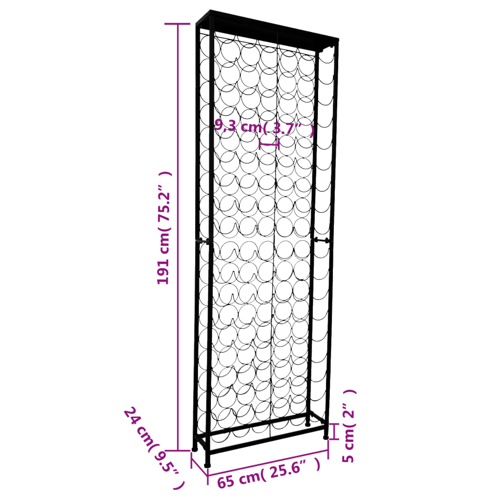 Vinstativ for 108 flasker metall