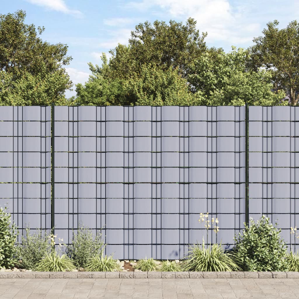 Hageskjerm PVC 70x0,19 m lysegrå