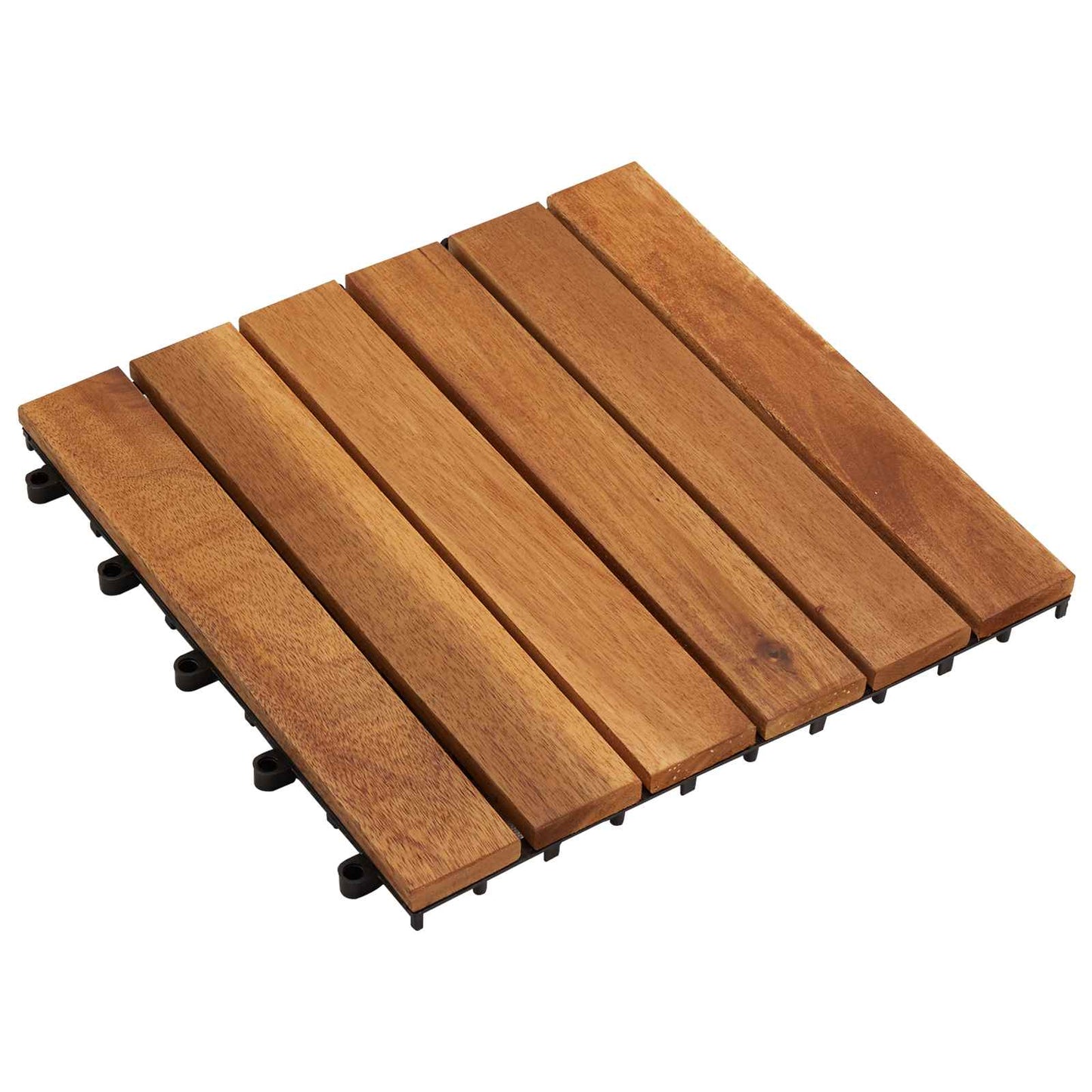 Terrasseflis 10 pcs Brun 30 x 30 cm Acacia Hardtre