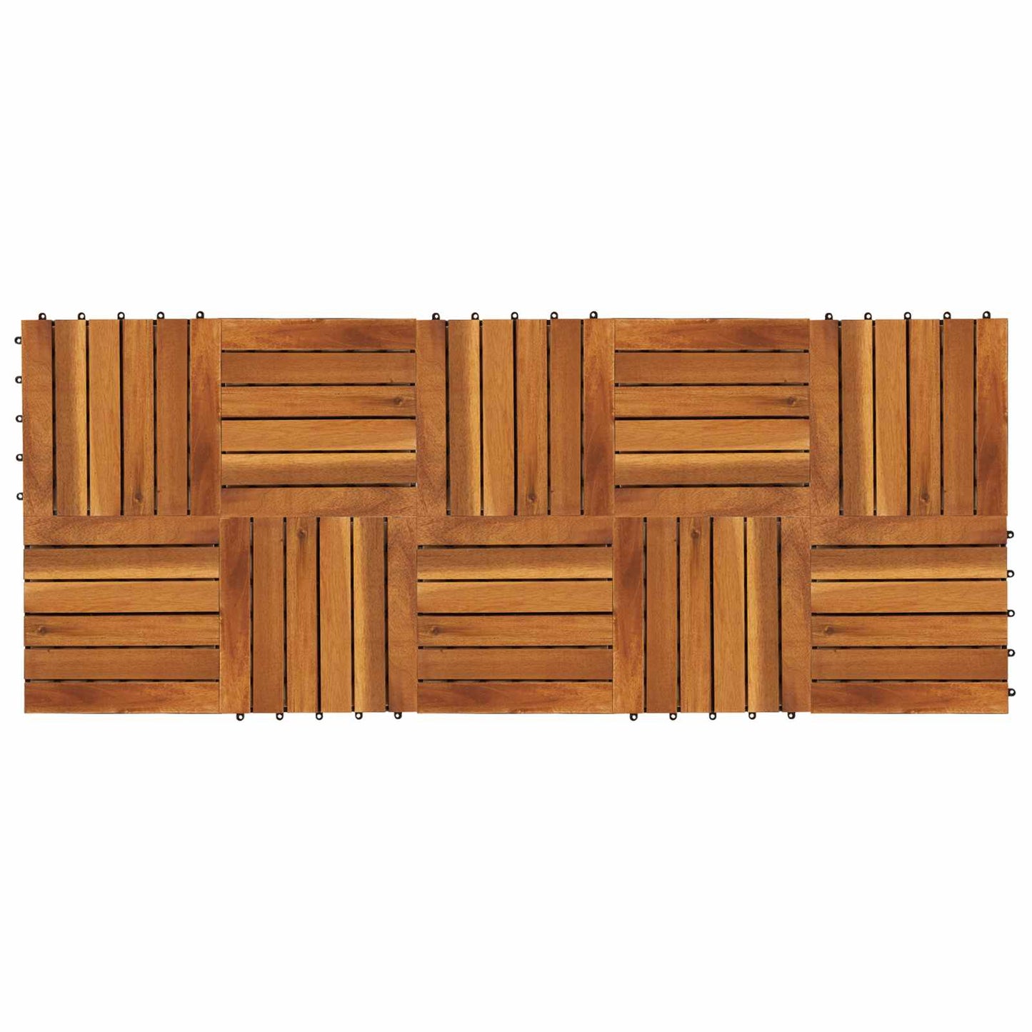 Terrasseflis 10 pcs Brun 30 x 30 cm Acacia Hardtre