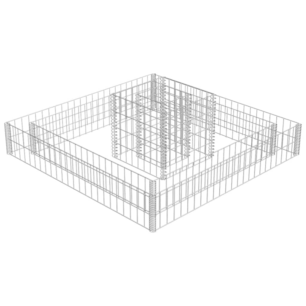 Gabion galvanisert stål 120x120x20 cm vidaXL