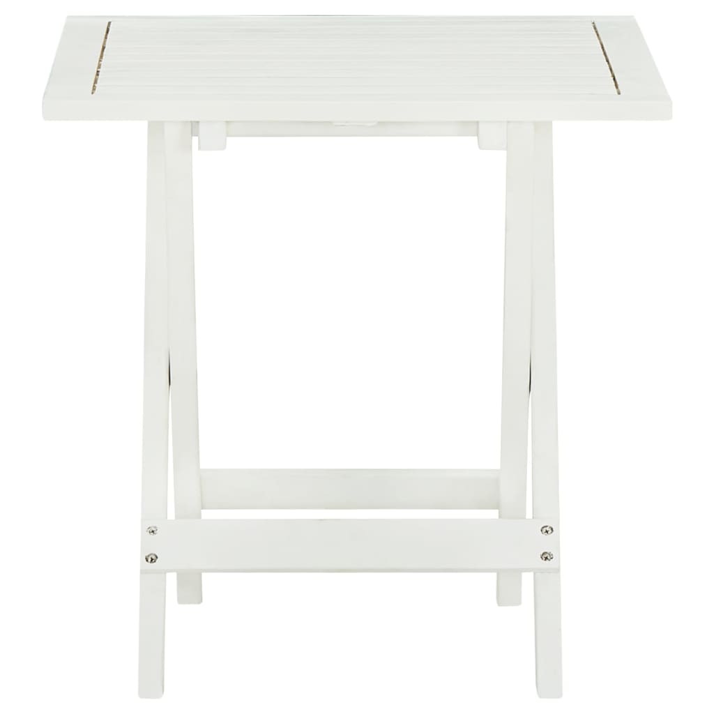 Bistrobord hvit 46x46x47 cm heltre akasie vidaXL