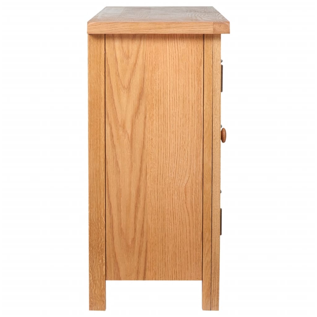 Skjenk med 3 skuffer stor 110x33,5x70 cm heltre eik vidaXL