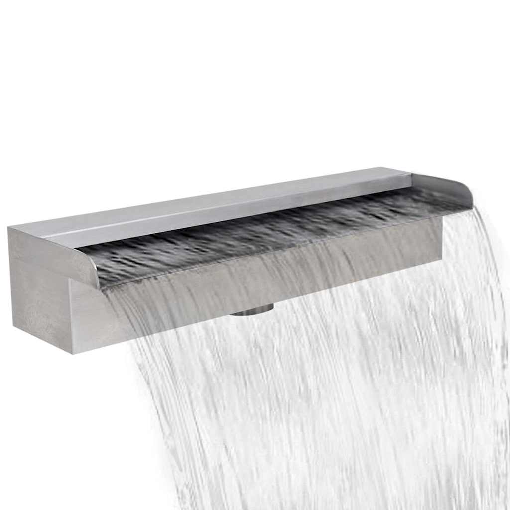 Rektangulær foss i rustfritt stål 45 cm