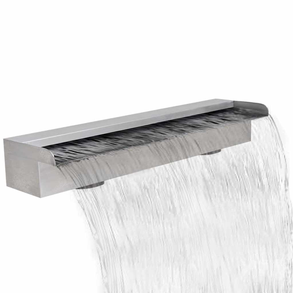 Rektangulær foss i rustfritt stål 60 cm