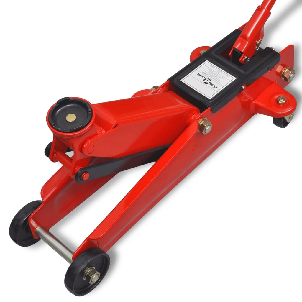 Lavprofil hydraulisk gulv jekk 3 tonn, rød