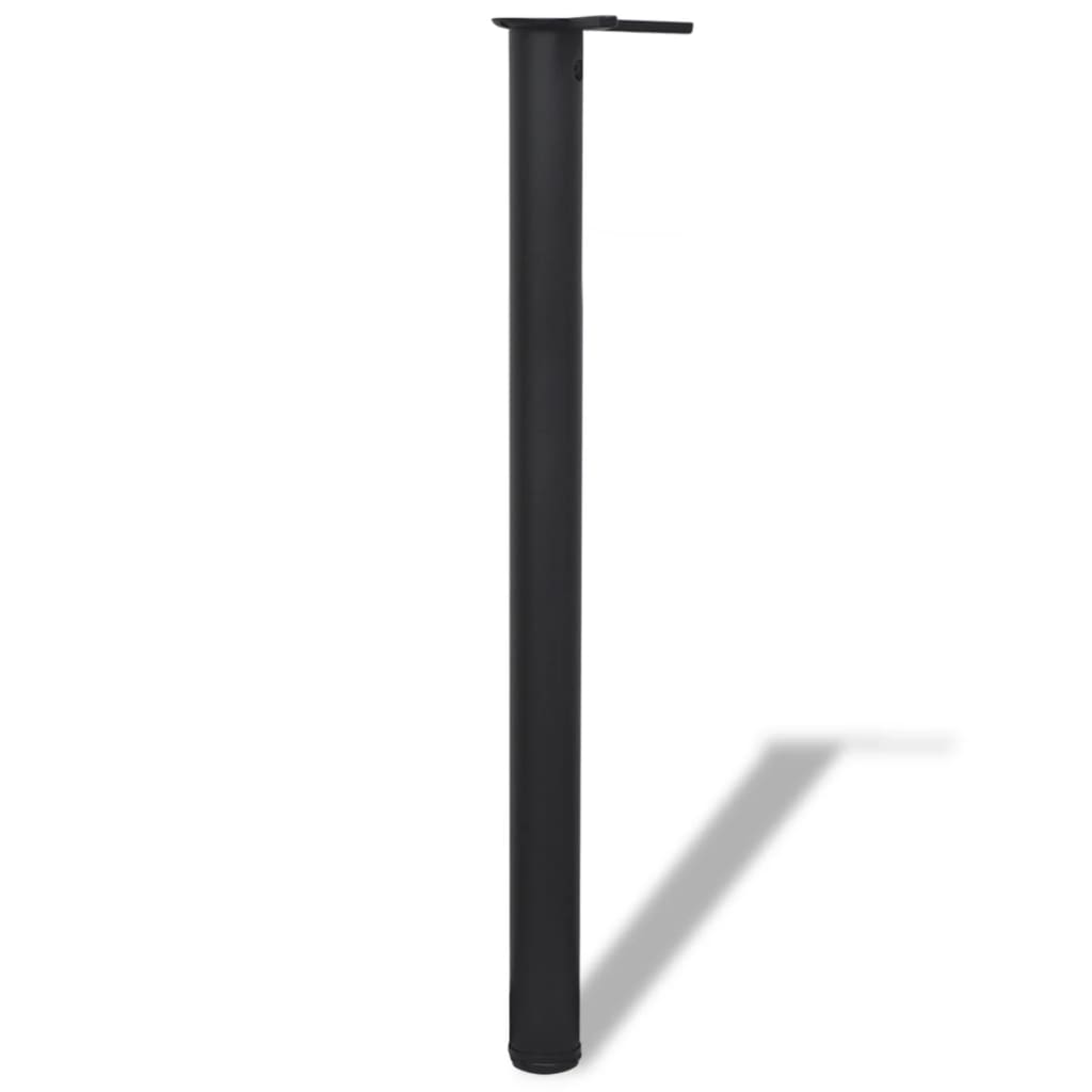 4 justerbare Bordben Sort 870 mm