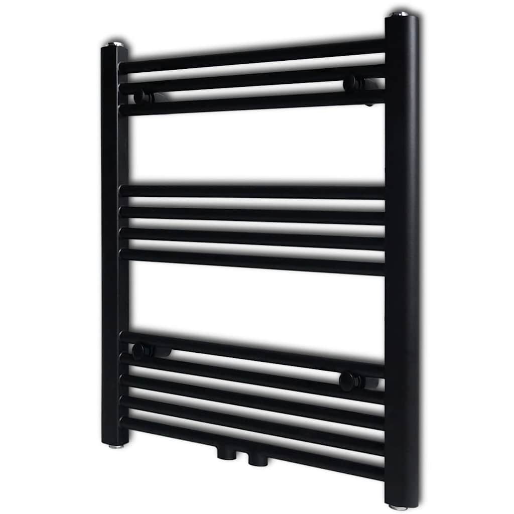 Radiator håndklestativ rett svart 600 x 764 mm