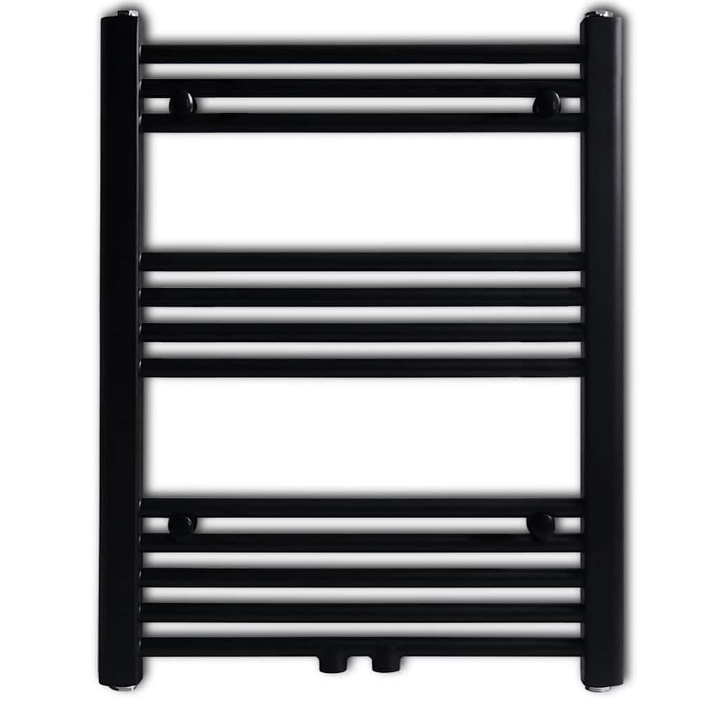 Radiator håndklestativ rett svart 600 x 764 mm