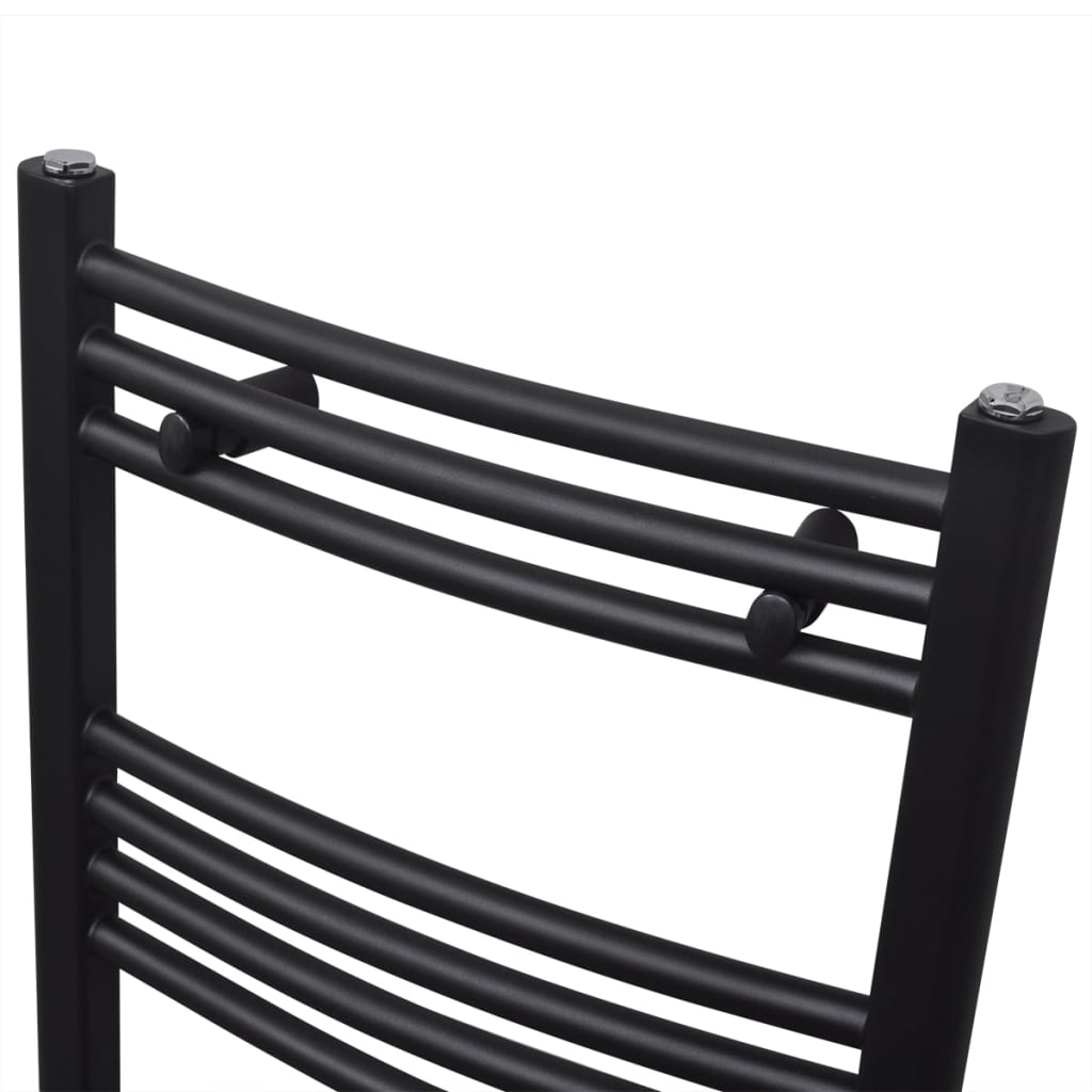 Radiator håndklestativ buet svart 500 x 1160 mm