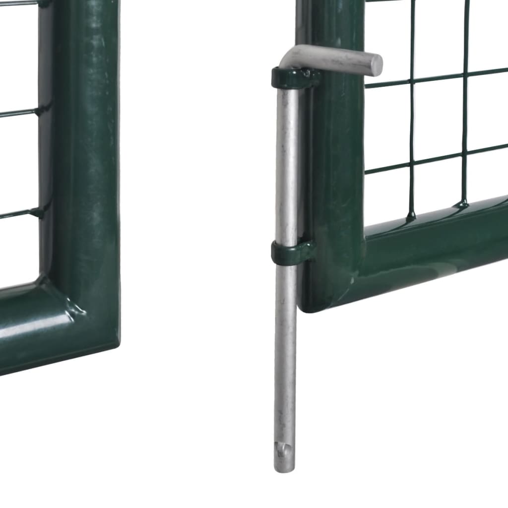 Dobbeldørsgjerdeport 300x150 cm pulverlakkert stål