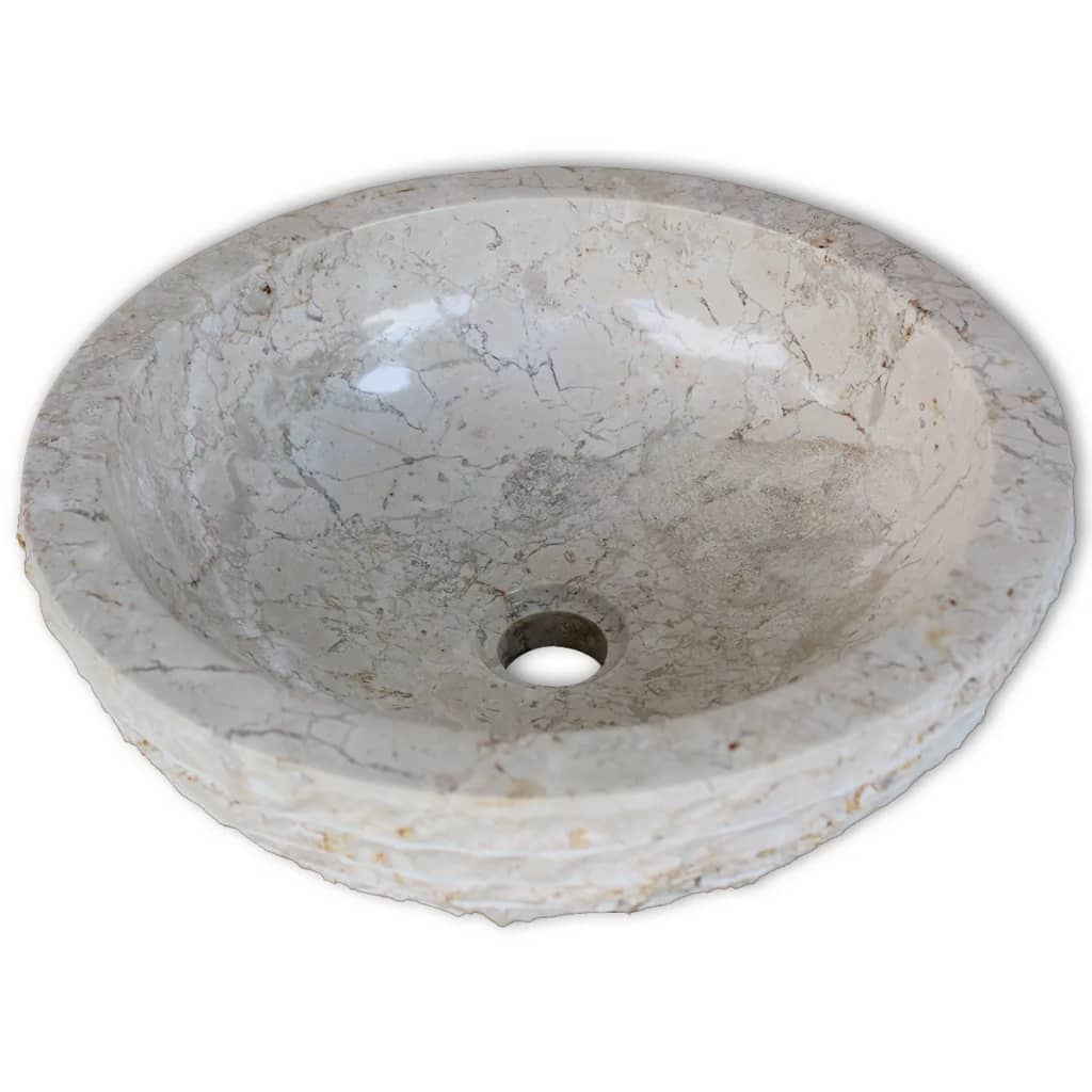Servant marmor 40 cm krem
