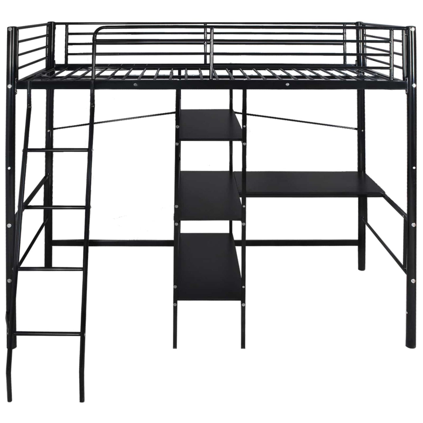 Seng med madrass Svart 200 x 90 cm Metall