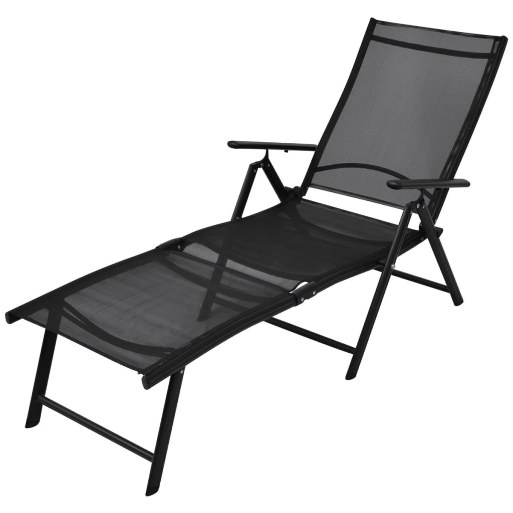 Sammenleggbar solseng aluminium svart