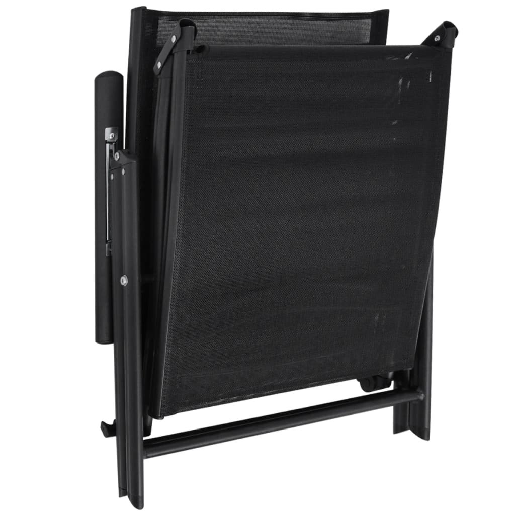 Sammenleggbar solseng aluminium svart