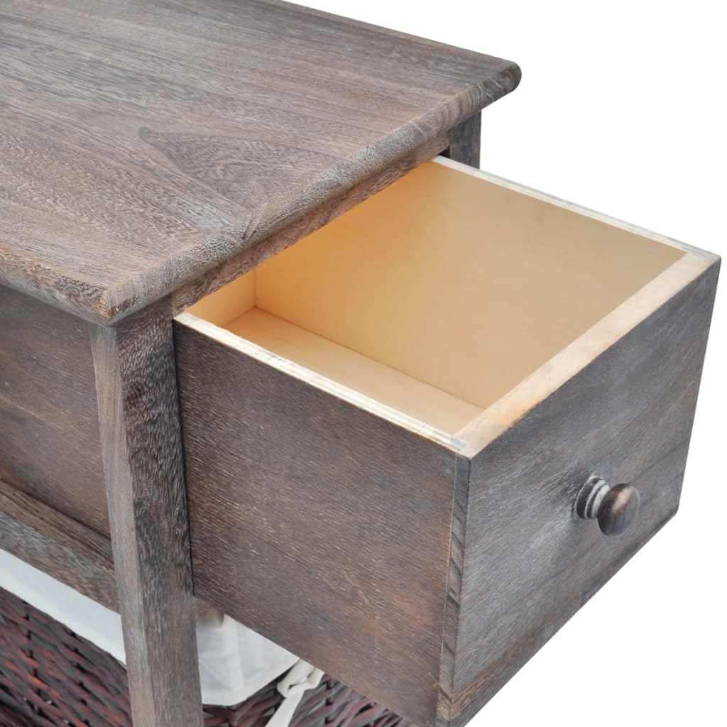 Nattbord 2 stk tre brun